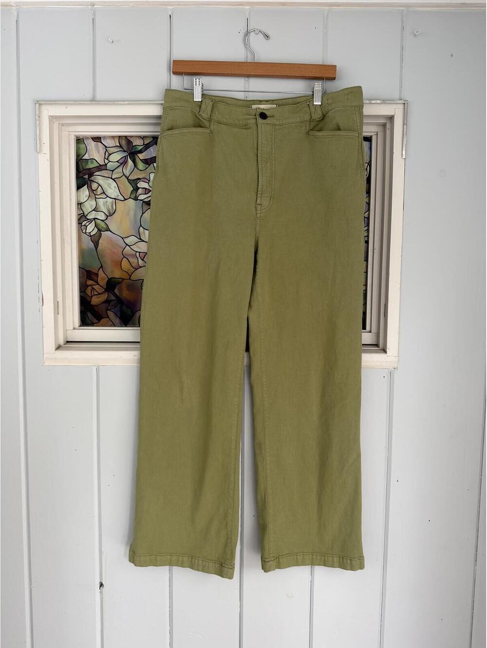 Madewell Olive Green wide leg Pants size 32